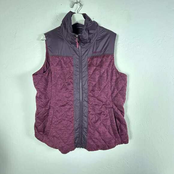 Marmot Womens Insulated Quilted Abigal Vest XL Purple Plum Full-Zip Lightweight - Picture 1 of 8